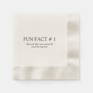 Guardanapo de papel para fatos divertidos de casam