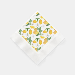 Guardanapo de papel para festa com tema de limão A
