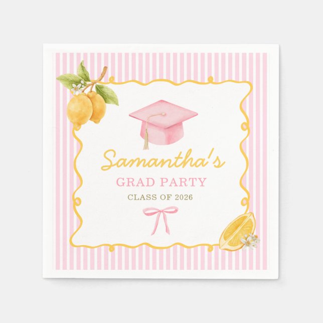 Guardanapo de papel para festa de formatura com la (Frente)