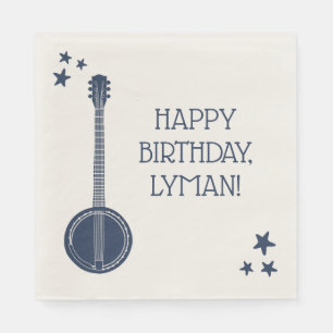 Guardanapo De Papel Para Jogadores De Banjo Marinho Blue Personated Pa