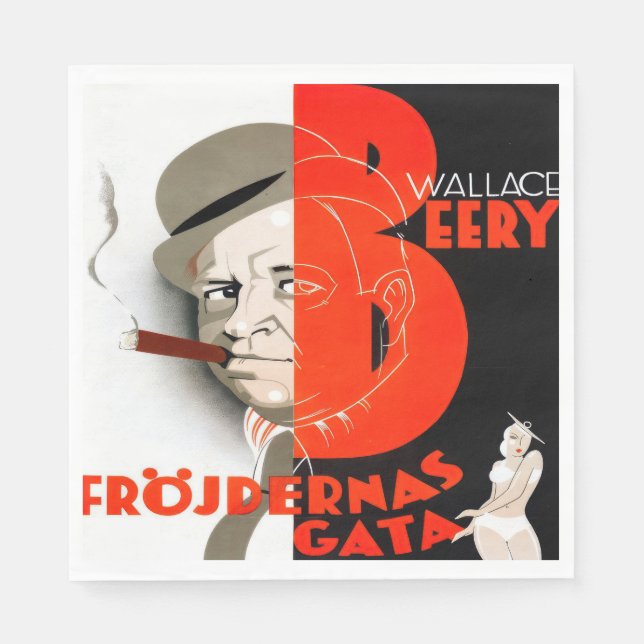Guardanapo de papel para lanche Vintage de Filme (Frente)