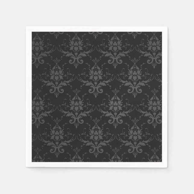 Guardanapo de papel para mesa de casamento preto g (Frente)