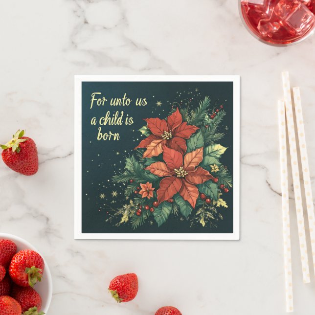 Guardanapo De Papel Para nós uma criança é uma escritura de Nascer (Insitu)