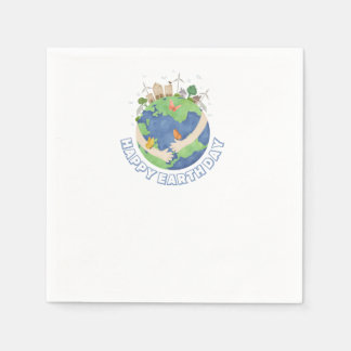 Guardanapo De Papel Para o Feliz Dia da Terra Napkins