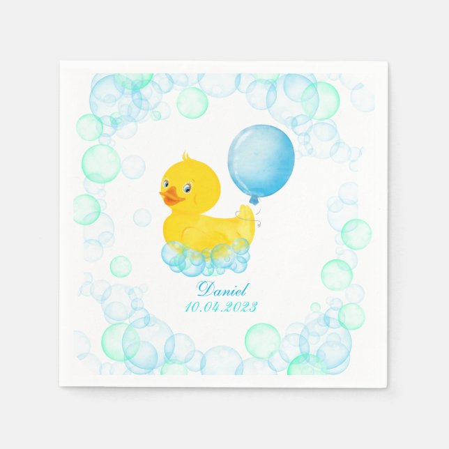 Guardanapo de papel para o primeiro aniversário do (Frente)