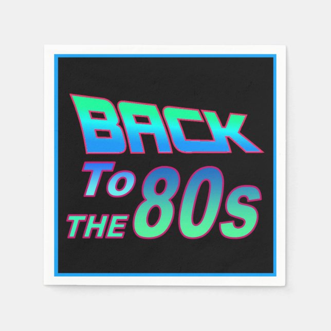 Guardanapo De Papel Para os anos 80 1 Cocktail Napkin (Frente)