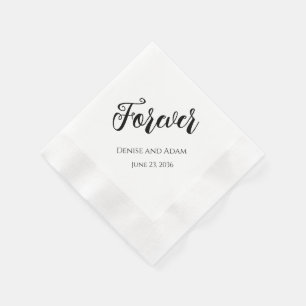 Guardanapo De Papel Para sempre Recepção de casamento Coquetel Napkins