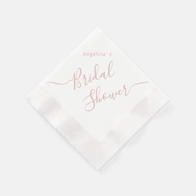 Guardanapo de papel para um chá de noiva. (Canto)