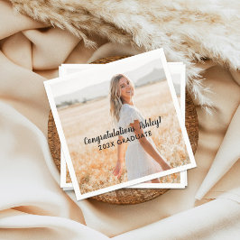 Guardanapo De Papel Parabéns 2025 Graduação de fotos com Formando
