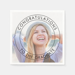 Guardanapo De Papel Parabéns à grande foto graduada