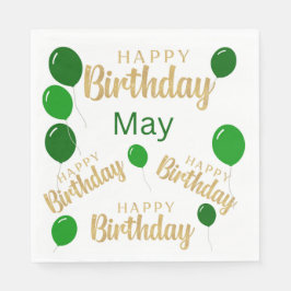 Guardanapo De Papel Parabéns aniversários de maio Papanicolau