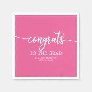 Guardanapo De Papel Parabéns ao Graduado Chic Caligrafia Graduação