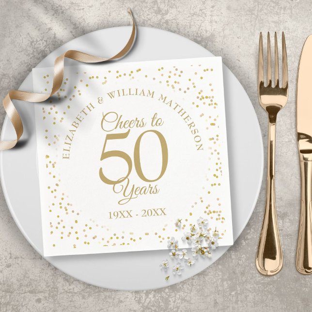 Guardanapo De Papel Parabéns aos 50 Anos de Aniversário de Casamento D (Criador carregado)