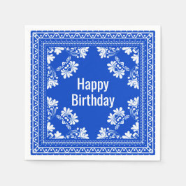 Guardanapo De Papel Parabéns Blue Bandana