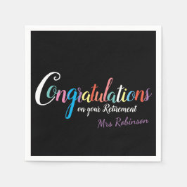 Guardanapo De Papel Parabéns de aposentadoria de professores