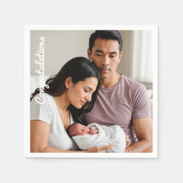 Guardanapo De Papel parabéns de fotos de festas de bebês e vejam