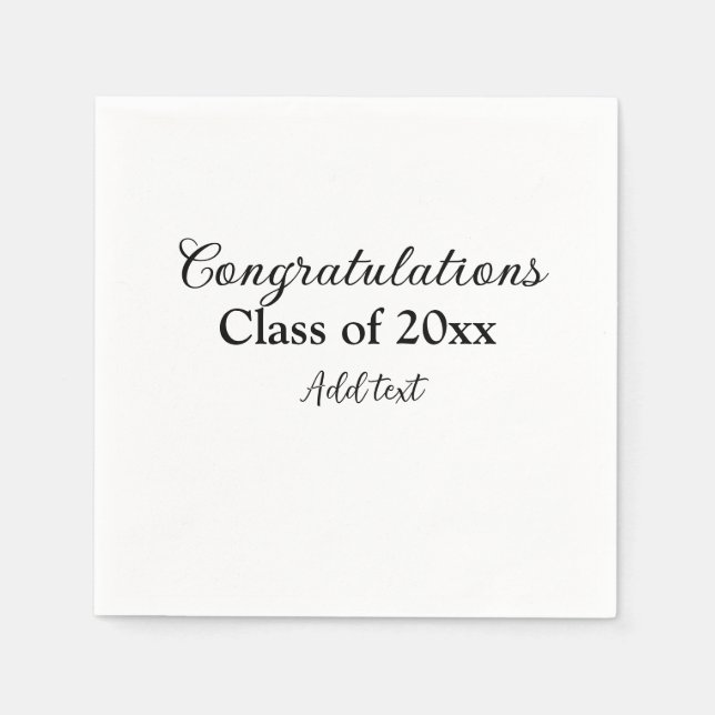 Guardanapo De Papel Parabéns de graduação simples, adicionar classes m (Frente)
