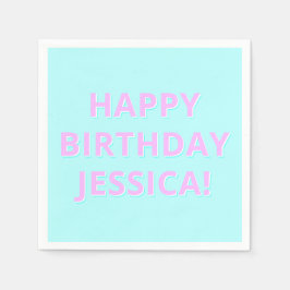 Guardanapo De Papel Parabéns de texto personalizável para qualquer nom