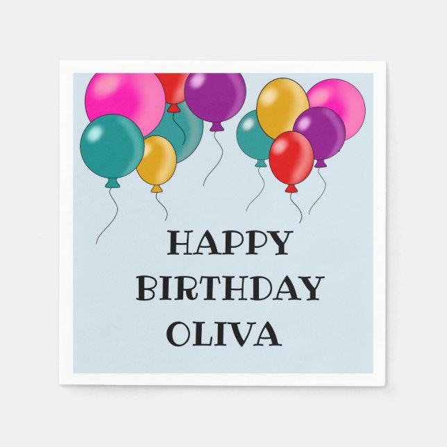 Guardanapo De Papel Parabéns Fesp Party Bash Balloon (Frente)