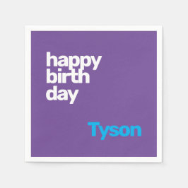 Guardanapo De Papel Parabéns, festa moderna e simples