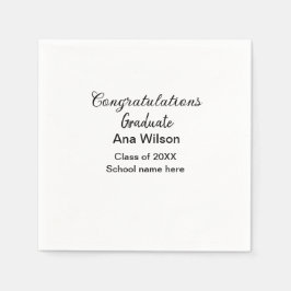 Guardanapo De Papel parabéns formando adicionar nome classe ano