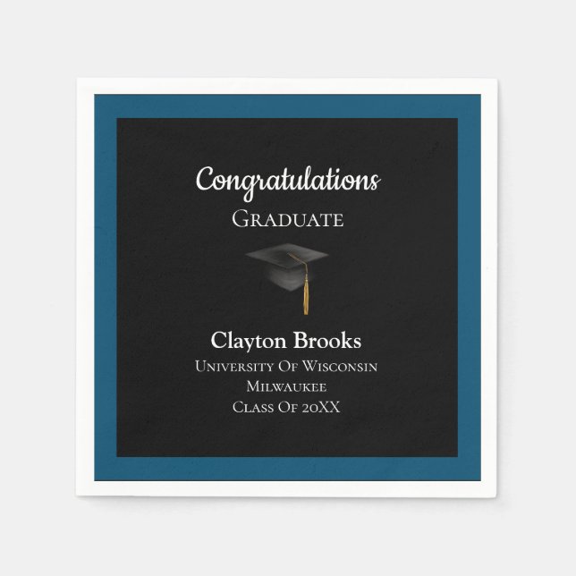 Guardanapo De Papel Parabéns Formando com Boné (Frente)