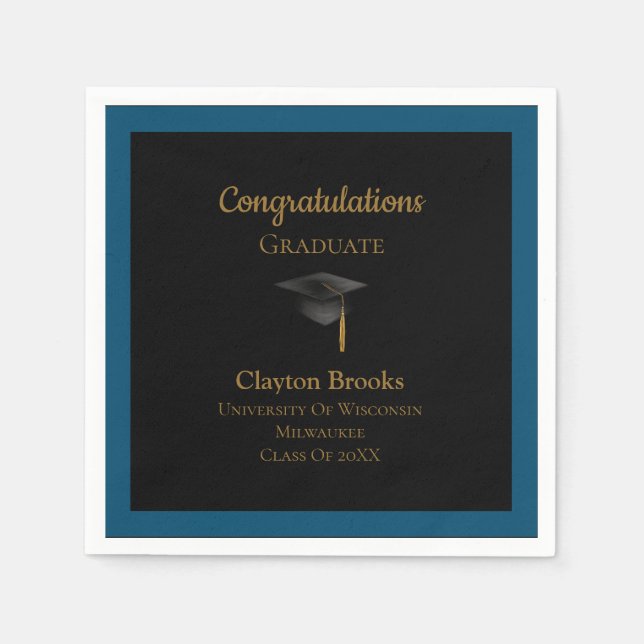 Guardanapo De Papel Parabéns Formando com Boné (Frente)