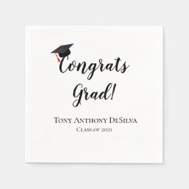 Guardanapo De Papel Parabéns Formando Graduação Personalizada Napkins