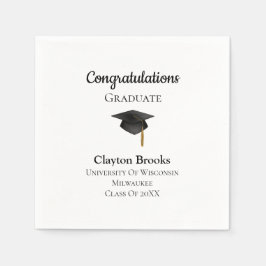 Guardanapo De Papel Parabéns Formandos Com Boné Napkins