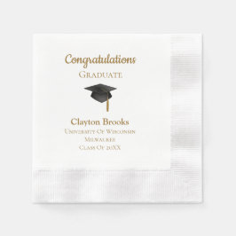 Guardanapo De Papel Parabéns Formandos Com Boné Napkins