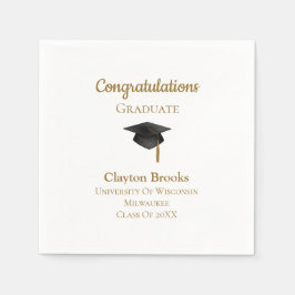 Guardanapo De Papel Parabéns Formandos Com Boné Napkins