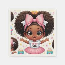 Parabéns Garota Chibi Napkins