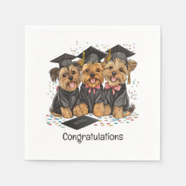 Guardanapo De Papel Parabéns Graduação Yorkshire Terrier Dogs