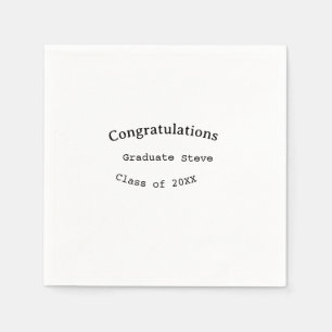 Guardanapo De Papel Parabéns graduado nome turma de 20XX tipo w
