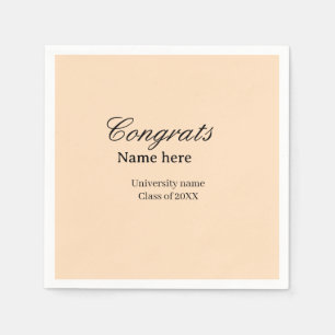 Guardanapo De Papel Parabéns graduado nome universidade turma de 20XX