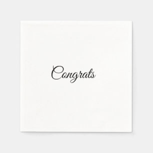Guardanapo De Papel Parabéns minimalistas simples adicione seu texto n