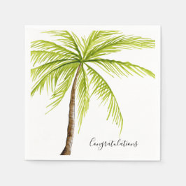 Guardanapo De Papel Parabéns Palm Tree Custom Island Beach