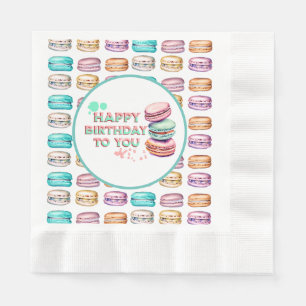 Guardanapo De Papel Parabéns Para Você Macaron
