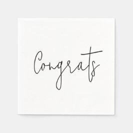 Guardanapo De Papel Parabéns por Branco