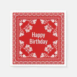 Guardanapo De Papel Parabéns Red Bandana