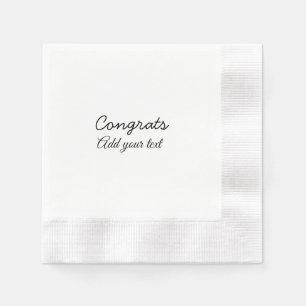 Guardanapo De Papel Parabéns simples e minimalistas para formatura adi