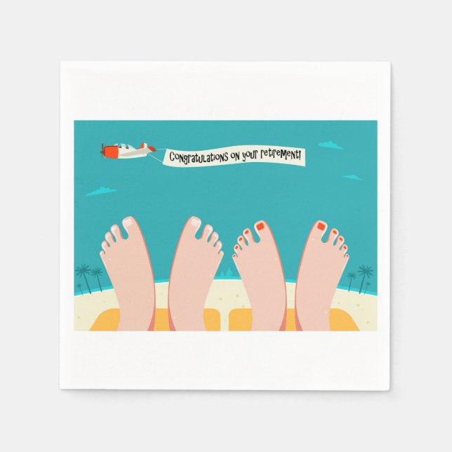 Guardanapo De Papel Parabéns sobre a aposentadoria de Napkins (Frente)