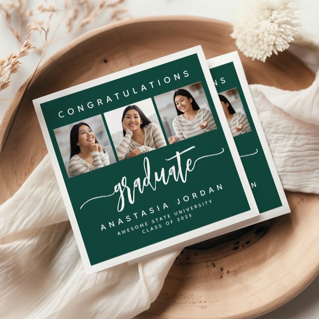 Guardanapo De Papel parabéns Verde De 3 Fotos 2025 (Criador carregado)