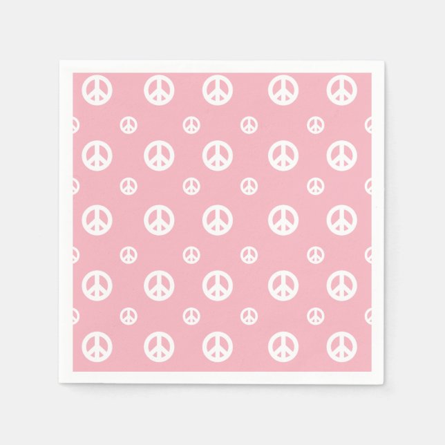 Guardanapo De Papel Parágrafo Rosa - Sinal de paz (Frente)