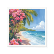 Paraíso de Praia Tropical | Pintura do Oceano