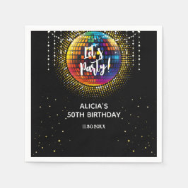 Guardanapo De Papel Parceiro de Vamos de Bola Disco de Meio-Tom Dourad