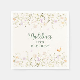 Guardanapo De Papel Parceiro Floral Whimsic Aniversário