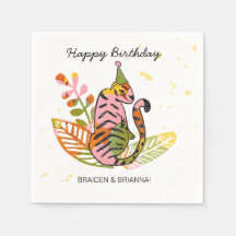 Parceiro Safari Aniversário Conjunto De Crianças D