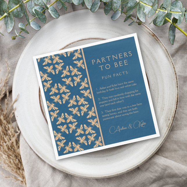 Guardanapo De Papel Parceiros para o Chá de Fatos Divertidos de Bee In (Criador carregado)