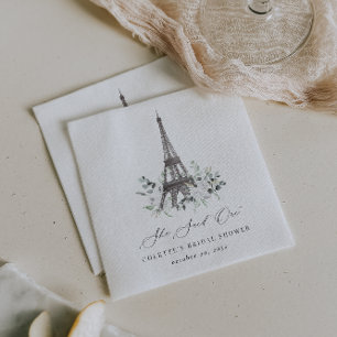 Guardanapo De Papel Paris Bloom   Lenço de Papel Torre Eiffel Floral C